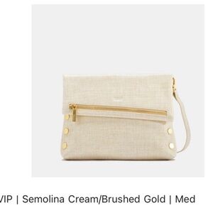 Hamitt Semolina Cream and Gold crossbody purse.